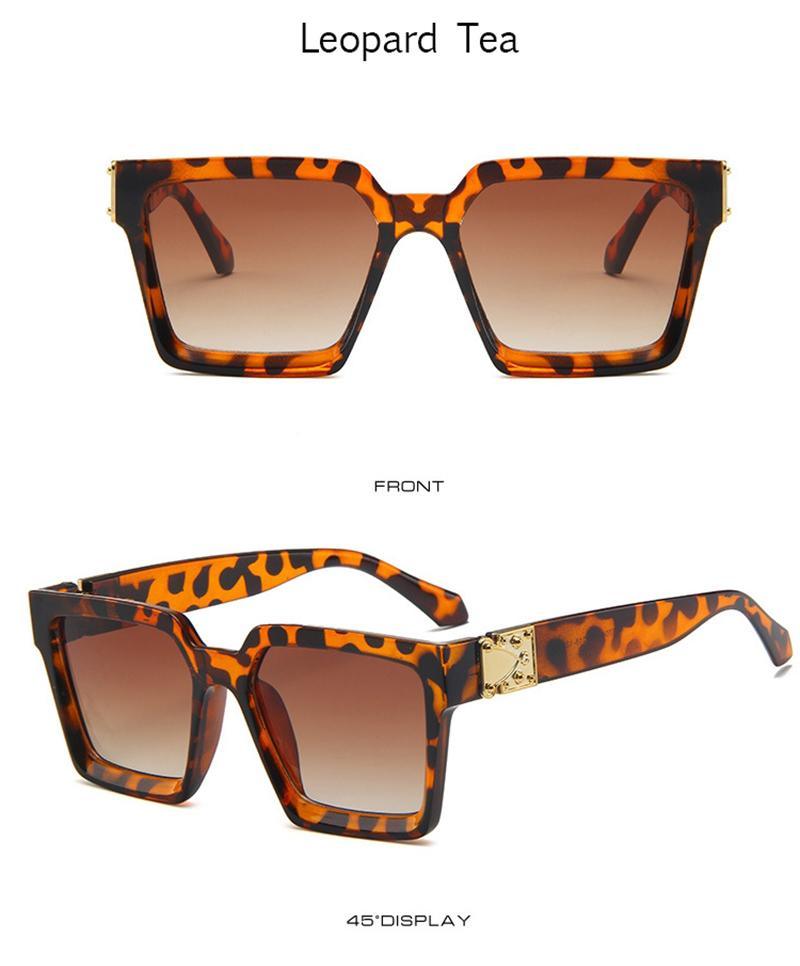 Lunettes de soleil carrées pour femmes, lunettes de soleil de luxe pour femmes, lunettes de soleil carrées en métal, Punk Rock, Hip hop, lunettes hommes femmes, lunettes de soleil de créateur de haute qualité pour hommes, nouveau design décent.