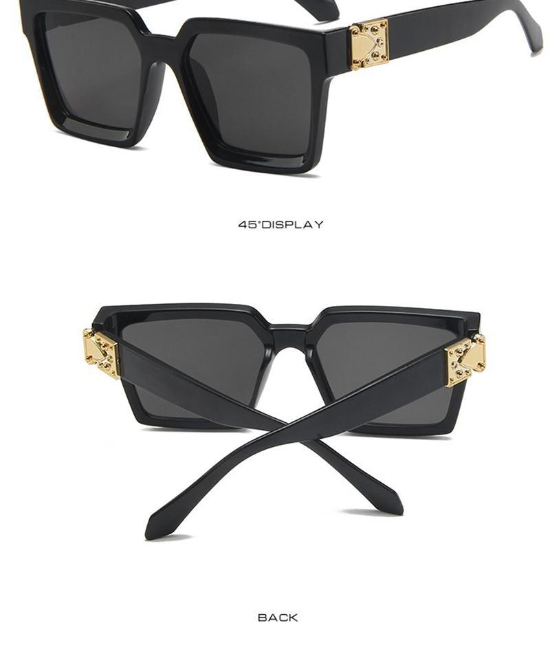 Lunettes de soleil carrées pour femmes, lunettes de soleil de luxe pour femmes, lunettes de soleil carrées en métal, Punk Rock, Hip hop, lunettes hommes femmes, lunettes de soleil de créateur de haute qualité pour hommes, nouveau design décent.