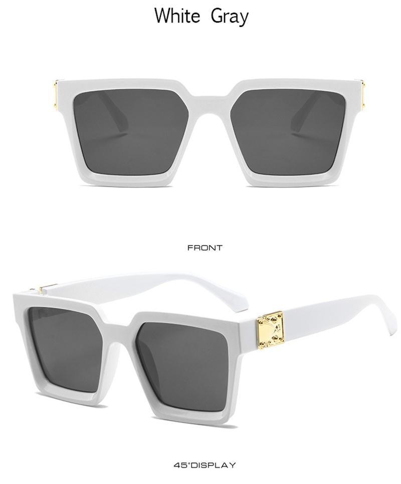 Lunettes de soleil carrées pour femmes, lunettes de soleil de luxe pour femmes, lunettes de soleil carrées en métal, Punk Rock, Hip hop, lunettes hommes femmes, lunettes de soleil de créateur de haute qualité pour hommes, nouveau design décent.