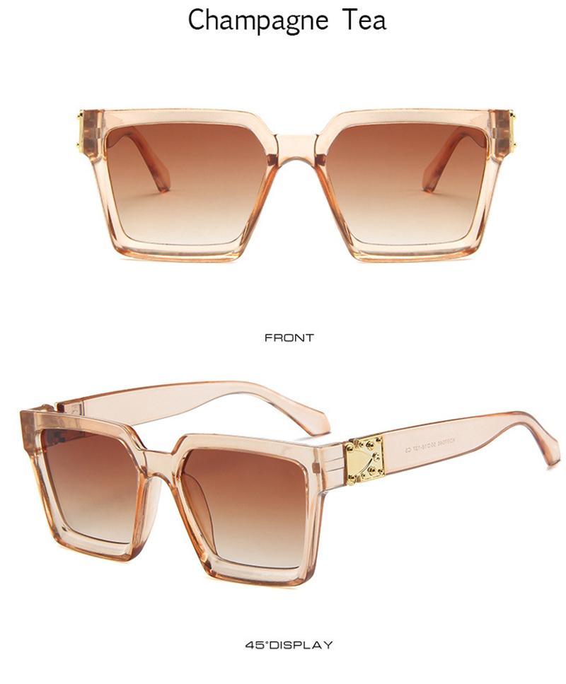 Lunettes de soleil carrées pour femmes, lunettes de soleil de luxe pour femmes, lunettes de soleil carrées en métal, Punk Rock, Hip hop, lunettes hommes femmes, lunettes de soleil de créateur de haute qualité pour hommes, nouveau design décent.