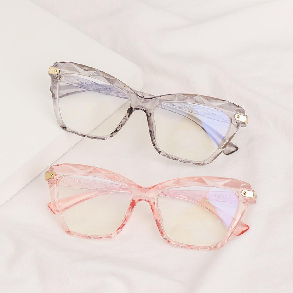 Lunettes de lecture carrées pour femmes, monture en cristal multi-sections, lunettes d'ordinateur optiques, lunettes de lecture au design carré pour femmes, lunettes de lecture d'ordinateur anti-lumière bleue pour hommes et femmes