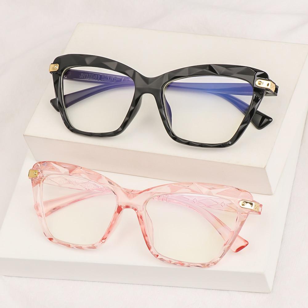 Lunettes de lecture carrées pour femmes, monture en cristal multi-sections, lunettes d'ordinateur optiques, lunettes de lecture au design carré pour femmes, lunettes de lecture d'ordinateur anti-lumière bleue pour hommes et femmes