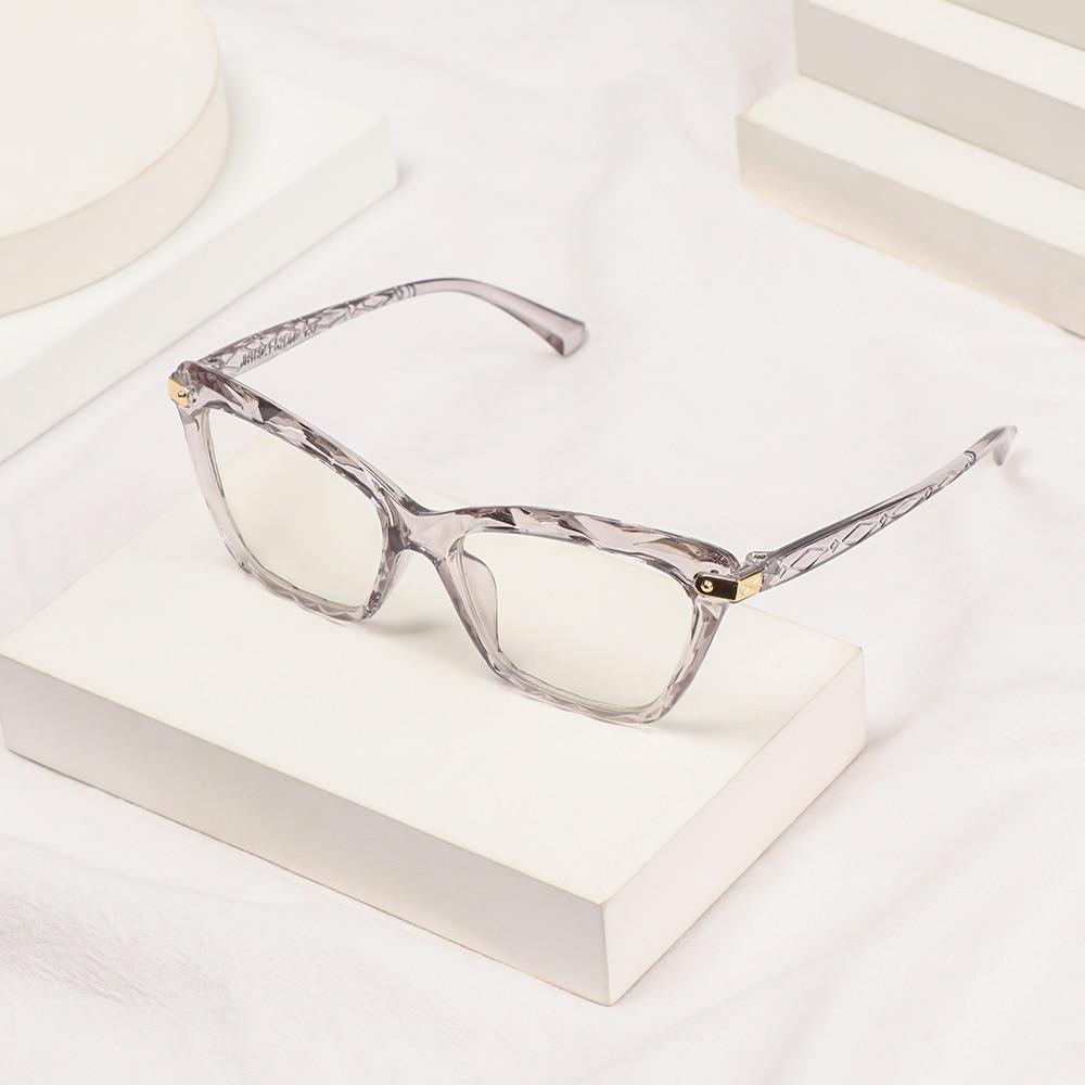 Lunettes de lecture carrées pour femmes, monture en cristal multi-sections, lunettes d'ordinateur optiques, lunettes de lecture au design carré pour femmes, lunettes de lecture d'ordinateur anti-lumière bleue pour hommes et femmes