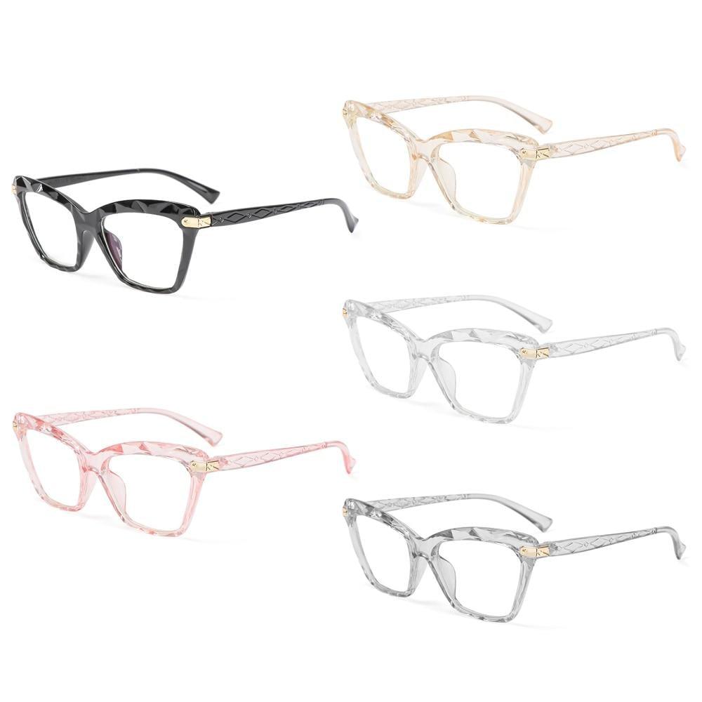 Lunettes de lecture carrées pour femmes, monture en cristal multi-sections, lunettes d'ordinateur optiques, lunettes de lecture au design carré pour femmes, lunettes de lecture d'ordinateur anti-lumière bleue pour hommes et femmes