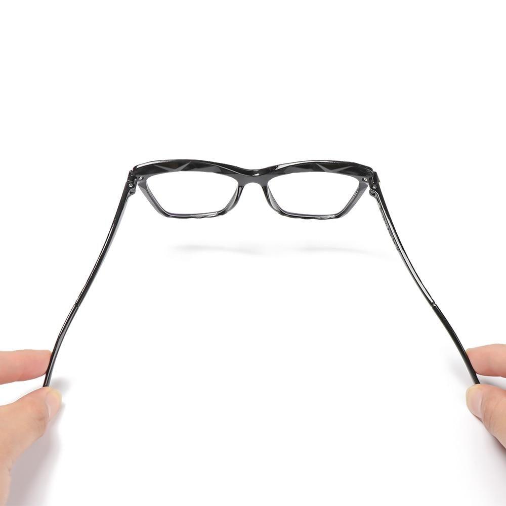 Lunettes de lecture carrées pour femmes, monture en cristal multi-sections, lunettes d'ordinateur optiques, lunettes de lecture au design carré pour femmes, lunettes de lecture d'ordinateur anti-lumière bleue pour hommes et femmes