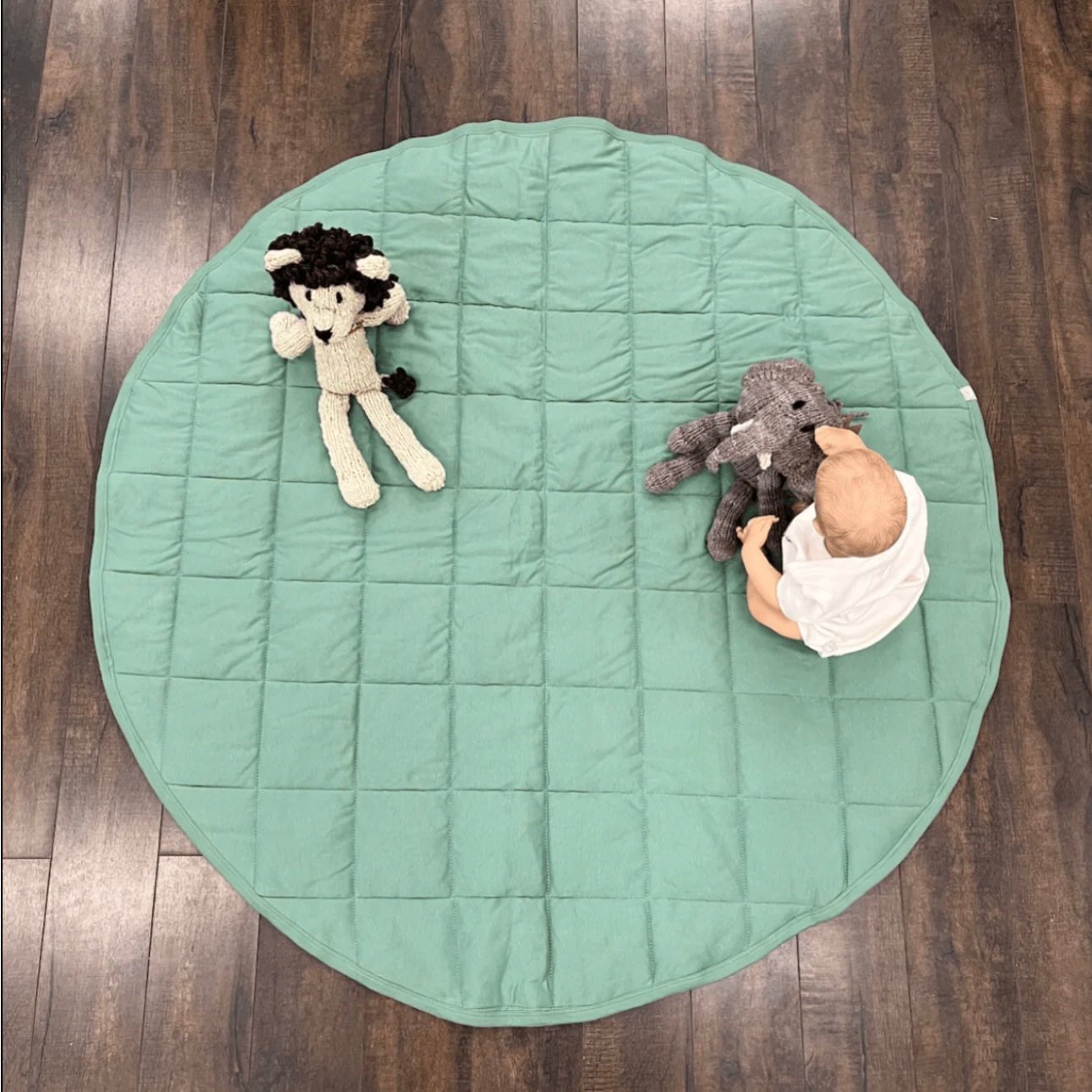Tapis de jeu biologique | Rond | Vert Basilic