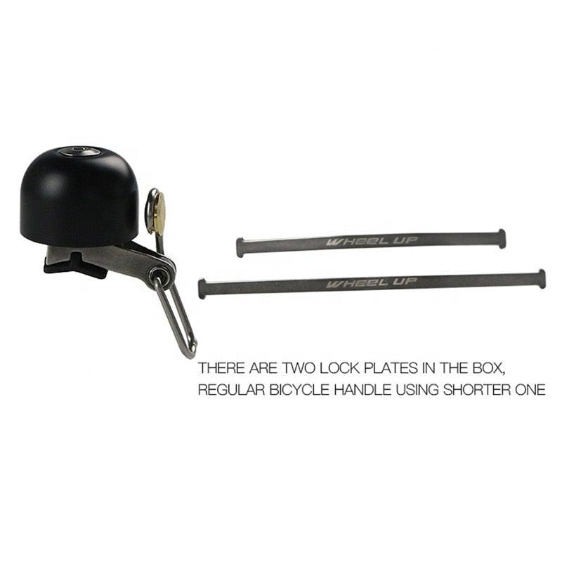 Sonnette de vélo en acier inoxydable, avertisseur sonore, cloche de guidon ordinaire, son clair, sonnette d'alarme de sécurité pour vélo avec plaque de verrouillage de montage, sonnette de vélo classique pour vélo de route, VTT, sport