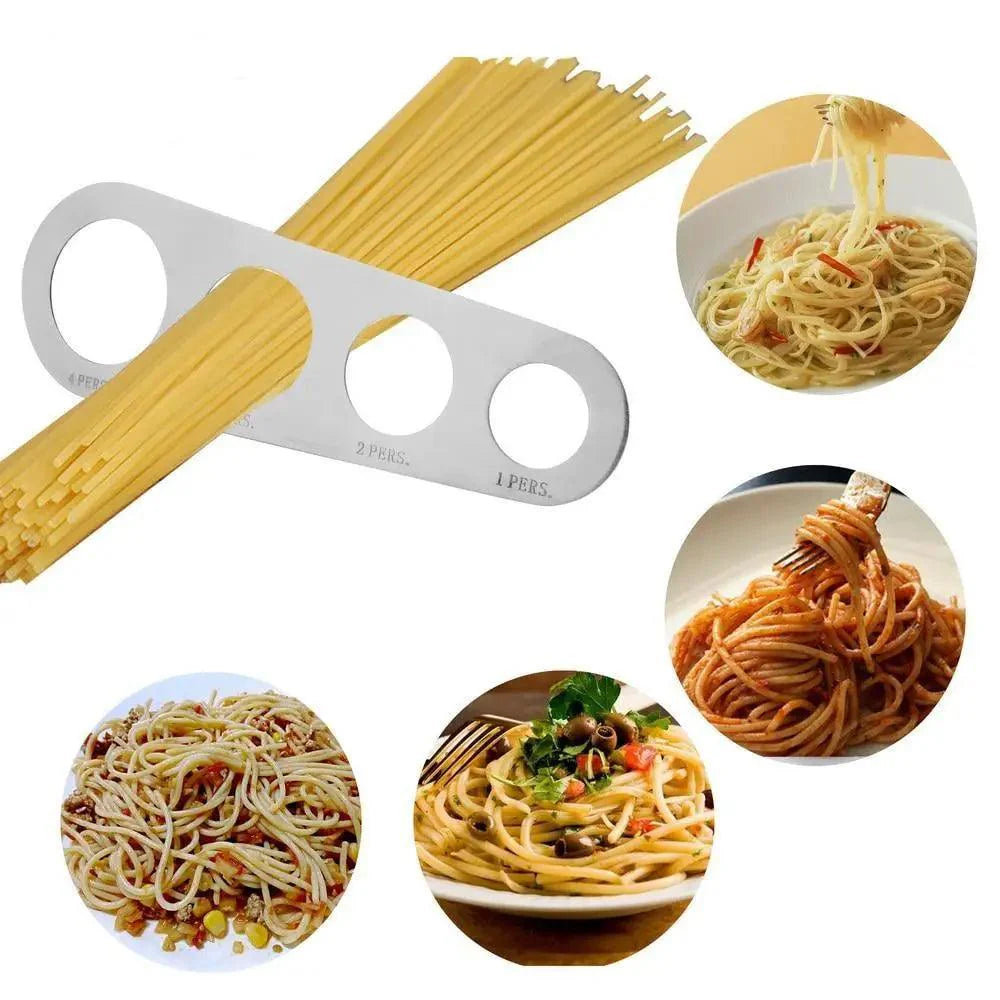 Acier inoxydable 4 trous cuisine pâtes mesureur outils de mesure rapide de spaghettis accessoires de cuisine