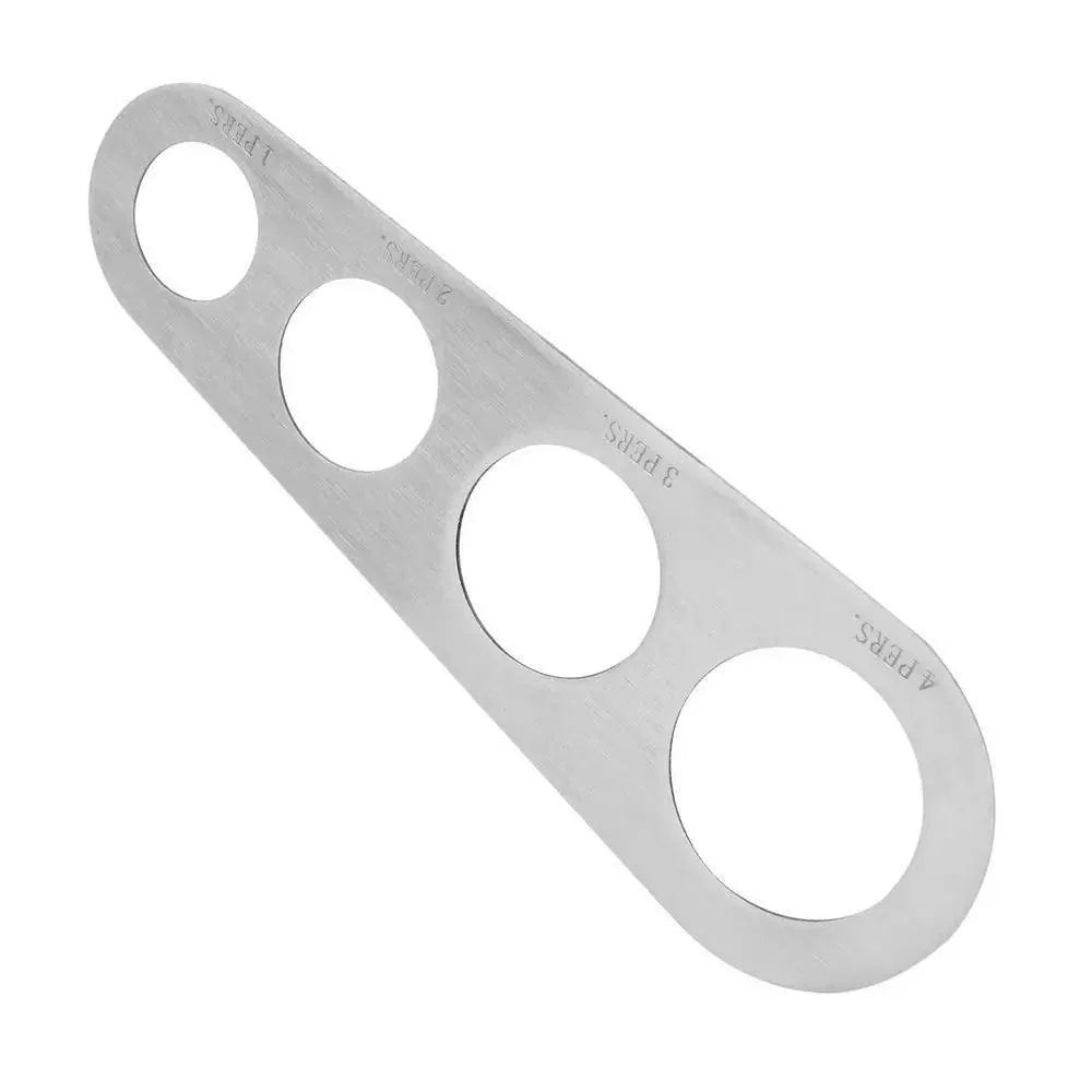 Acier inoxydable 4 trous cuisine pâtes mesureur outils de mesure rapide de spaghettis accessoires de cuisine