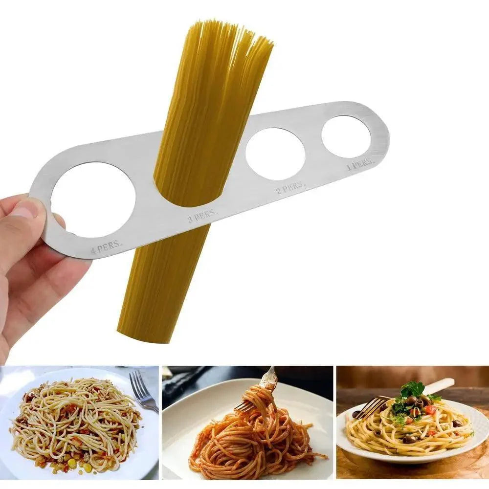 Acier inoxydable 4 trous cuisine pâtes mesureur outils de mesure rapide de spaghettis accessoires de cuisine