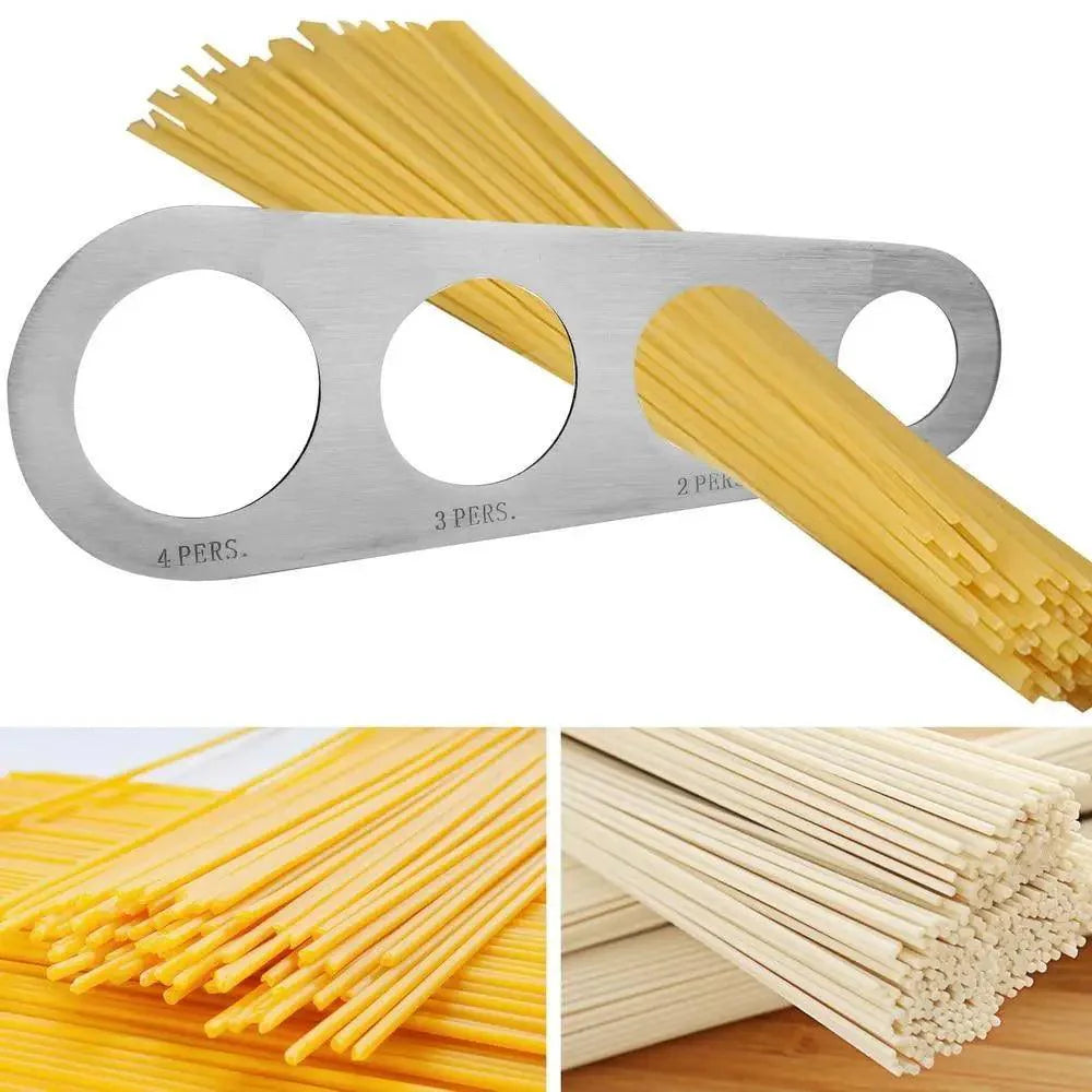 Acier inoxydable 4 trous cuisine pâtes mesureur outils de mesure rapide de spaghettis accessoires de cuisine