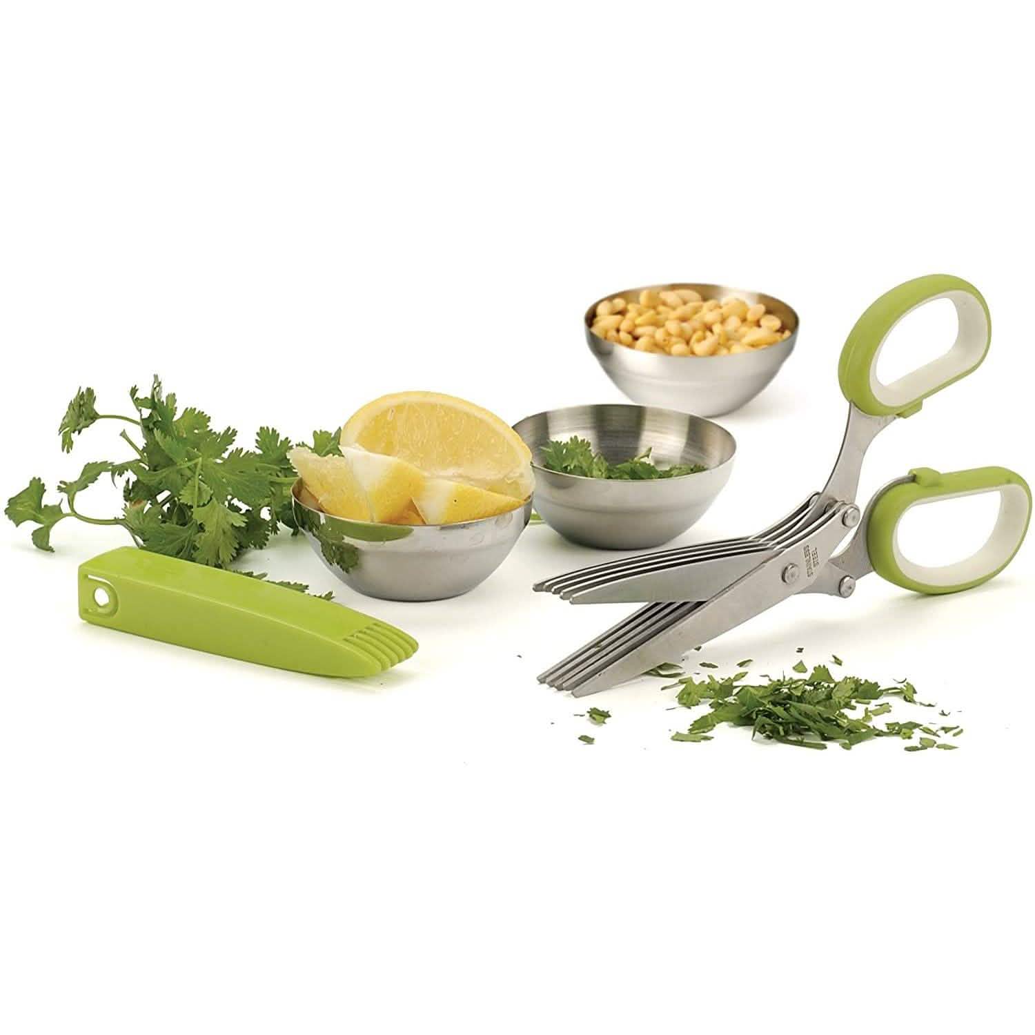 Ciseaux à herbes en acier inoxydable à 5 lames