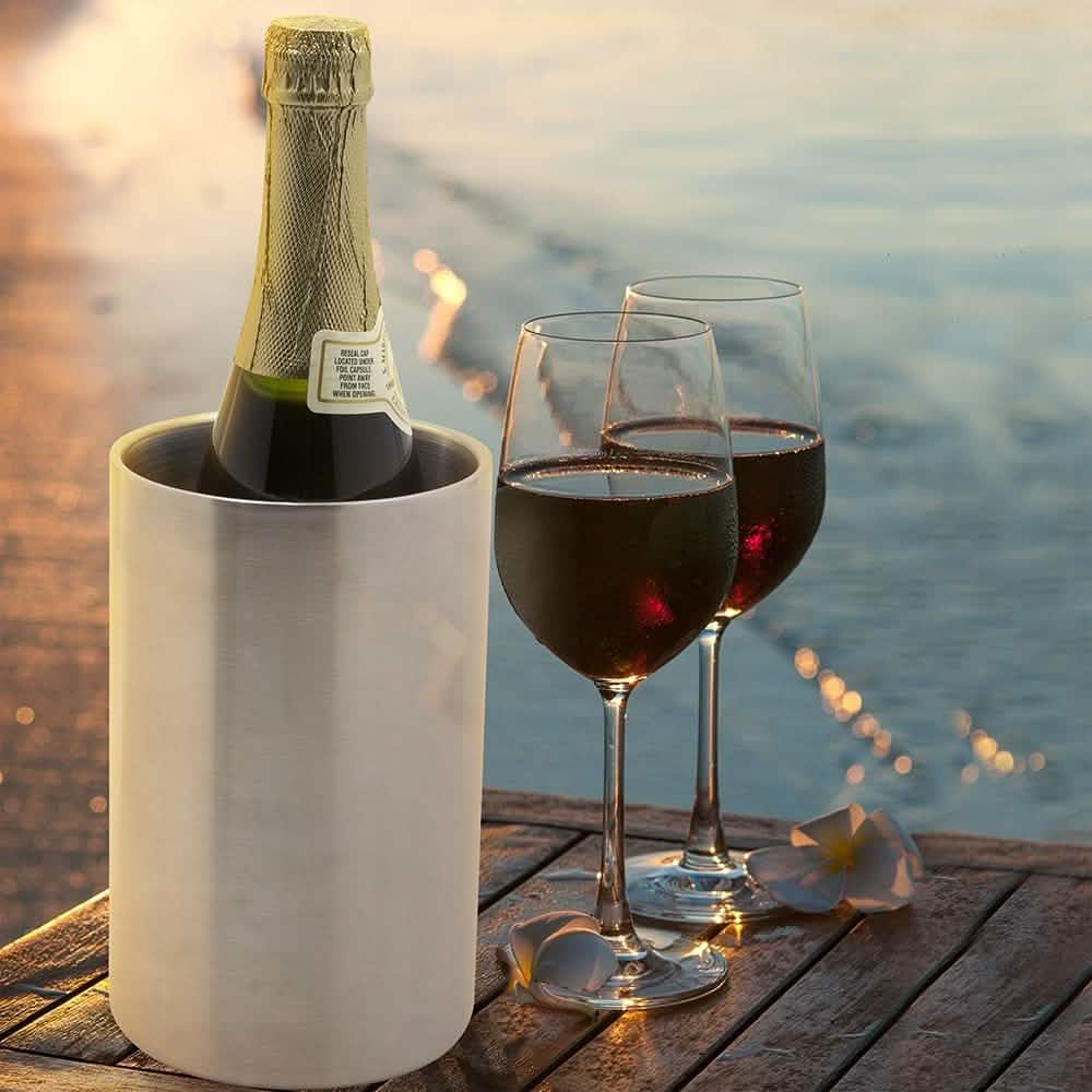 Refroidisseur à vin à double paroi en acier inoxydable
