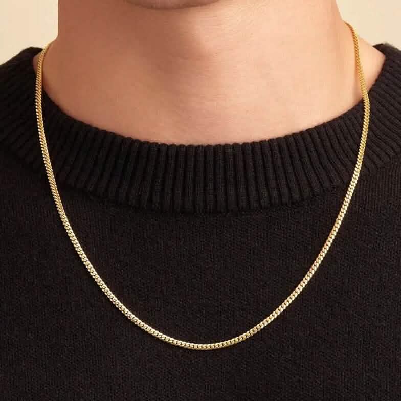 Collier chaîne serpent plate en acier inoxydable