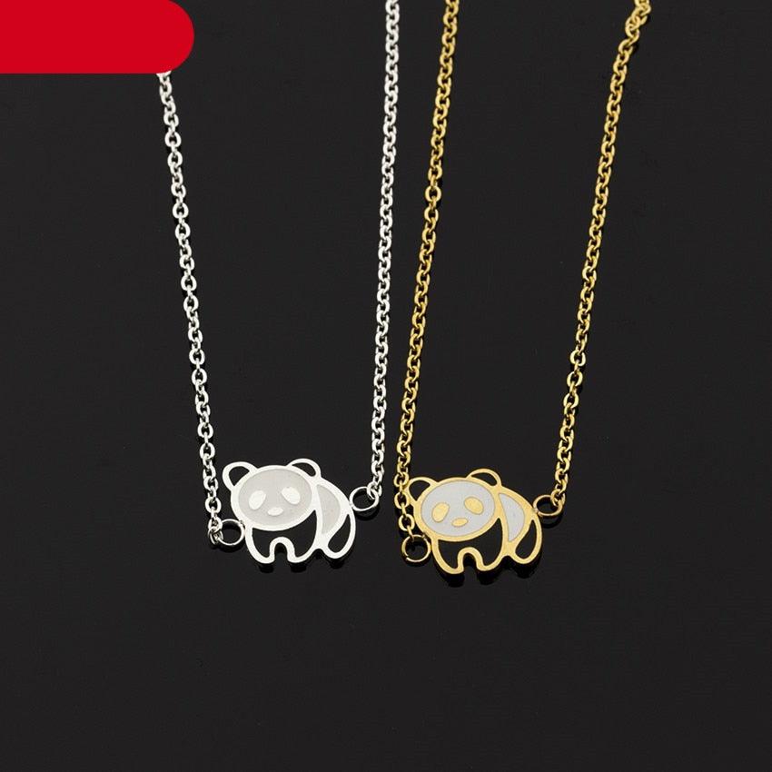 Acier Inoxydable Or Mignon Panda Manchette Bracelet Femmes Mode Bijoux Breloque Animal Panda Bracelet Pour Femmes Argent Sterling Panda Bracelets Mignons Bijoux Animaux Cadeaux Pour Femmes Filles