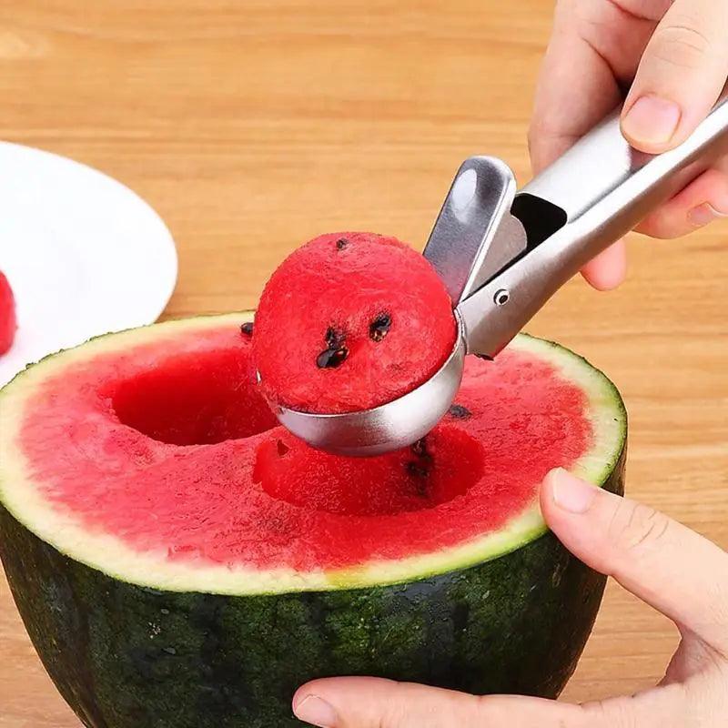 Cuillère à glace en acier inoxydable, un bon outil de cuillère en métal pour la cuisine, pour faire des boulettes de viande/boules de melon/pastèque/fruits, cuillère à mesurer pour la cuisson.