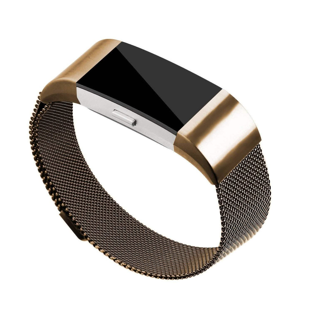 Bracelet milanais en acier inoxydable pour Fitbit Charge 2