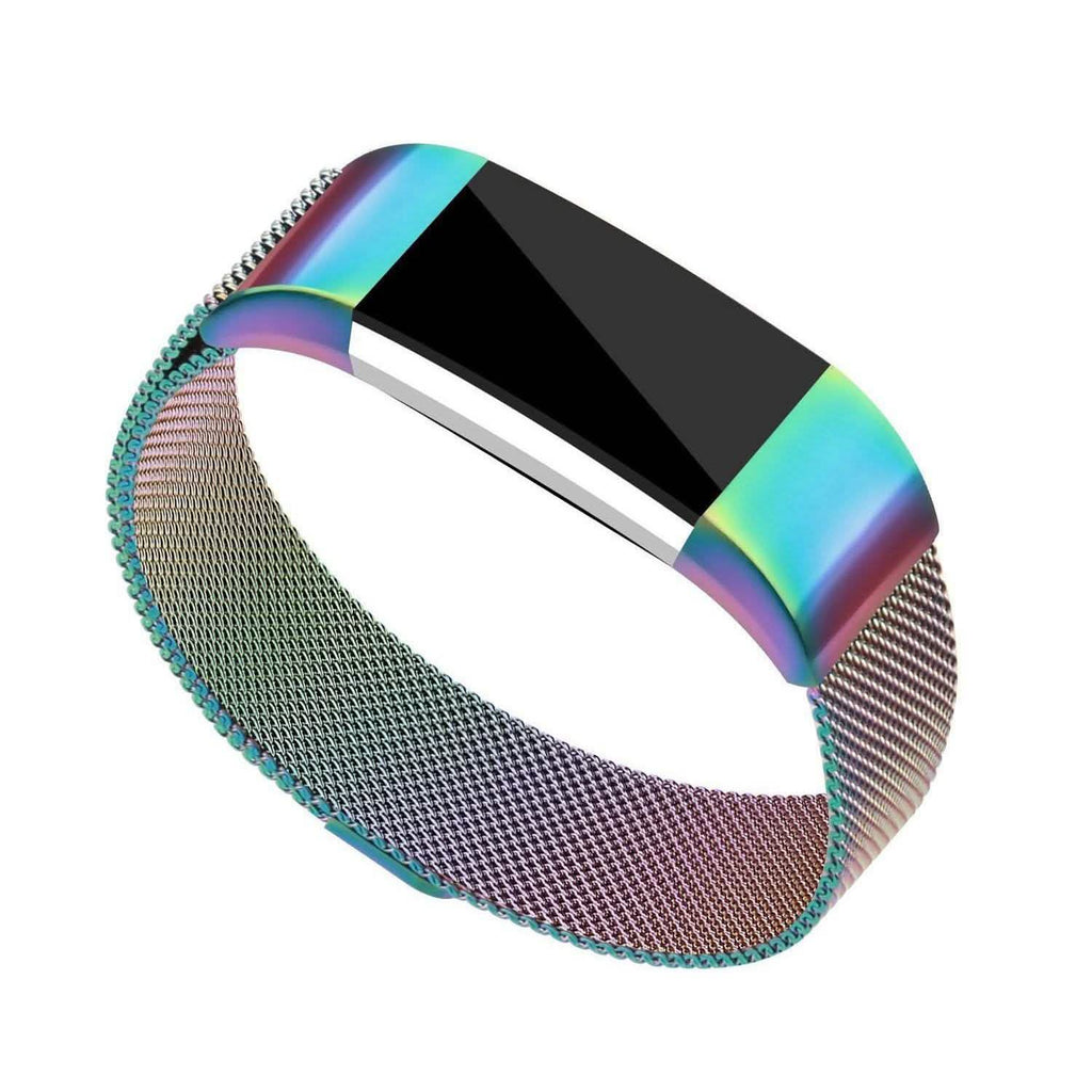 Bracelet milanais en acier inoxydable pour Fitbit Charge 2