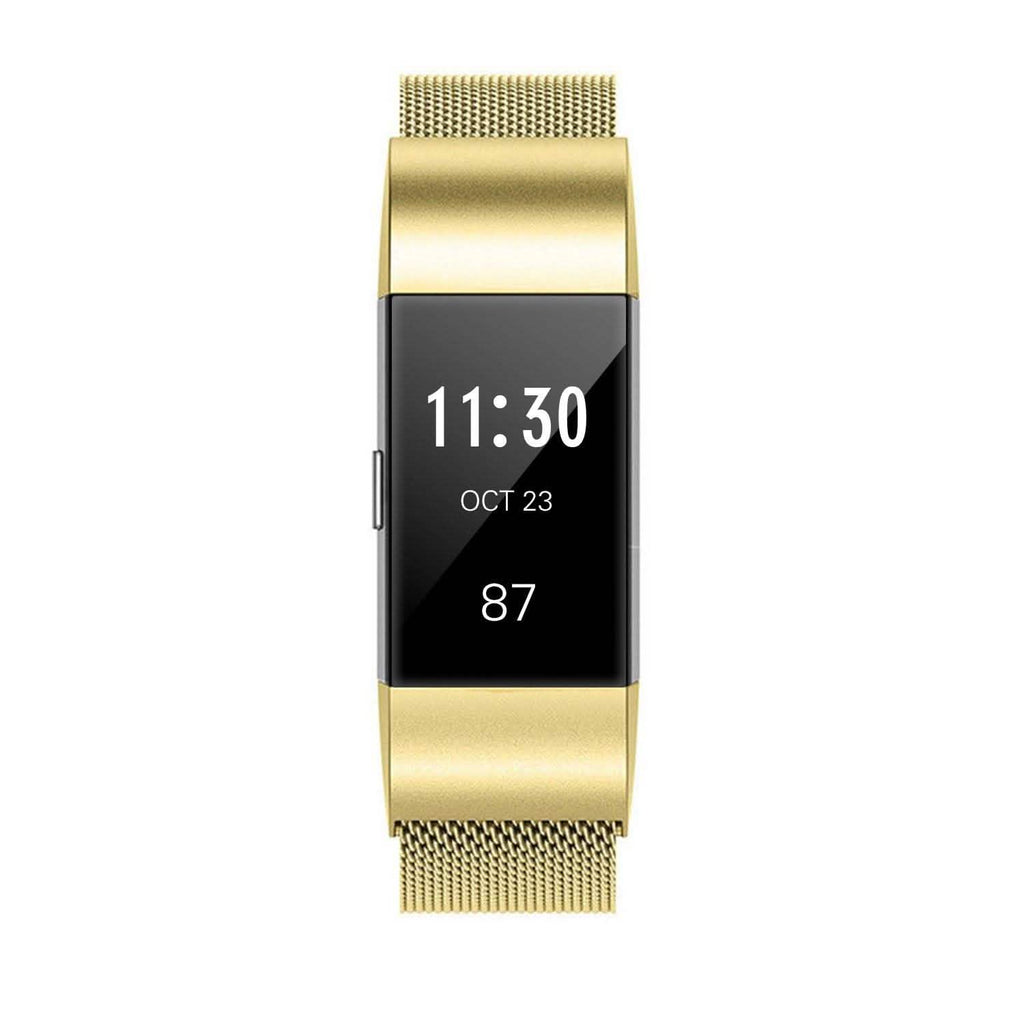 Bracelet milanais en acier inoxydable pour Fitbit Charge 2