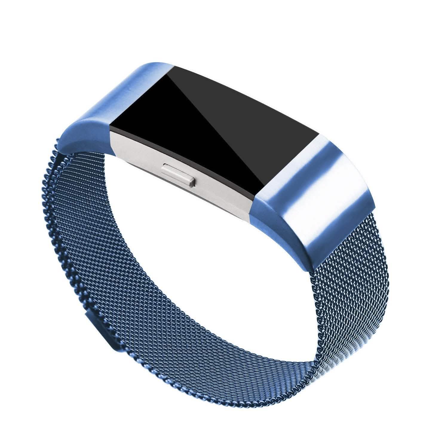 Bracelet milanais en acier inoxydable pour Fitbit Charge 2