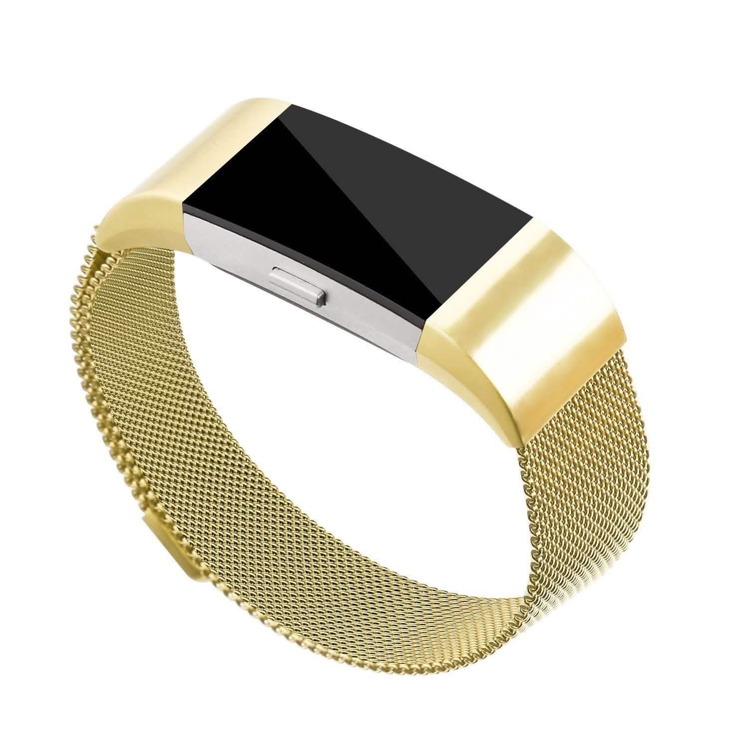 Bracelet milanais en acier inoxydable pour Fitbit Charge 2