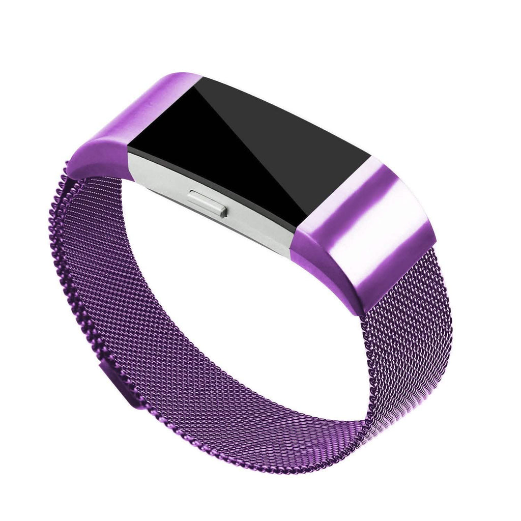 Bracelet milanais en acier inoxydable pour Fitbit Charge 2