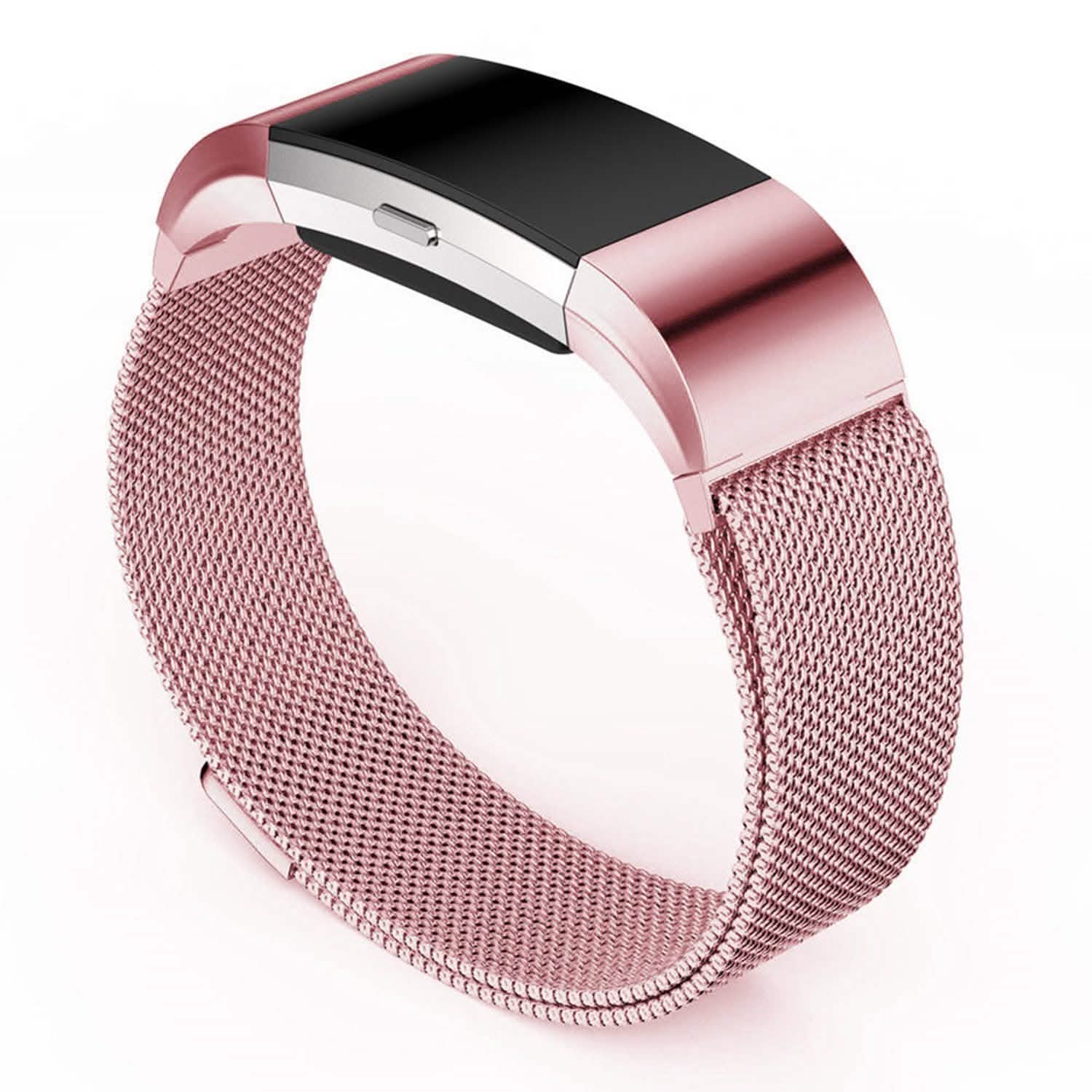 Bracelet milanais en acier inoxydable pour Fitbit Charge 2