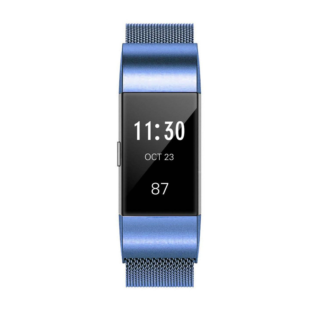 Bracelet milanais en acier inoxydable pour Fitbit Charge 2