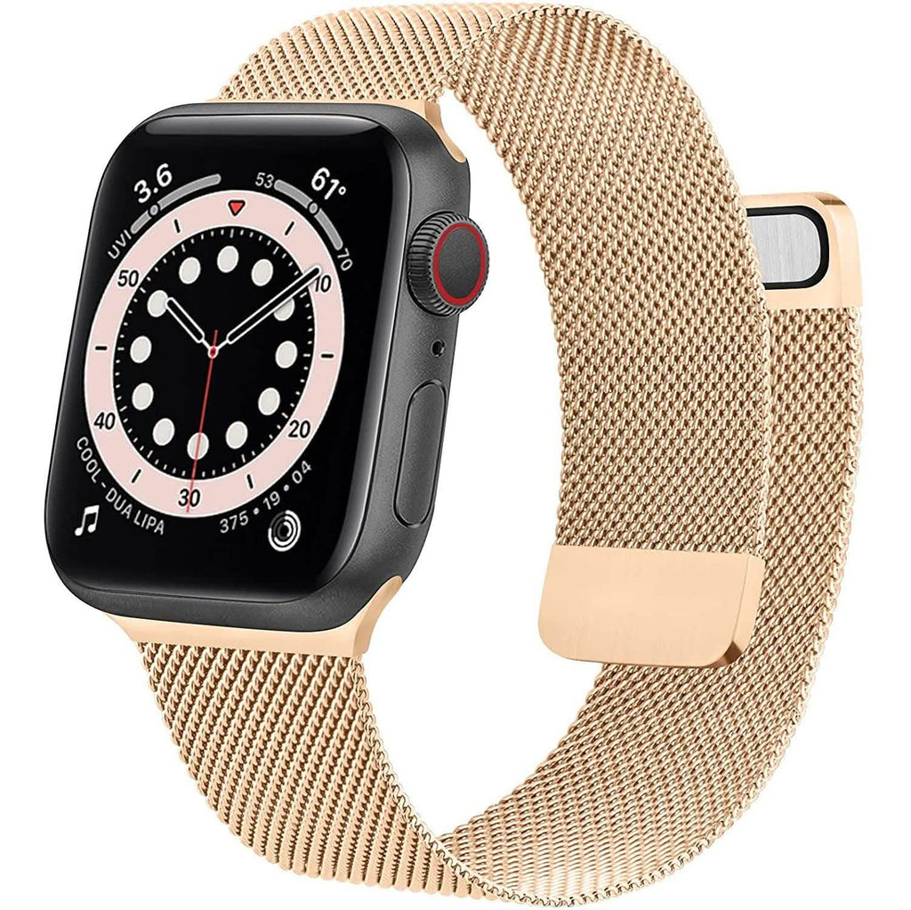 Bracelet maille en acier inoxydable de remplacement pour Apple Watch