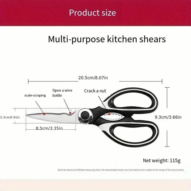 Ciseaux de cuisine multifonctionnels en acier inoxydable