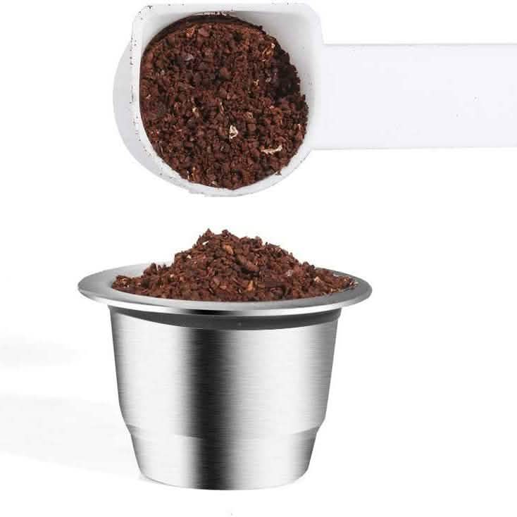 Capsules de café expresso rechargeables en acier inoxydable
