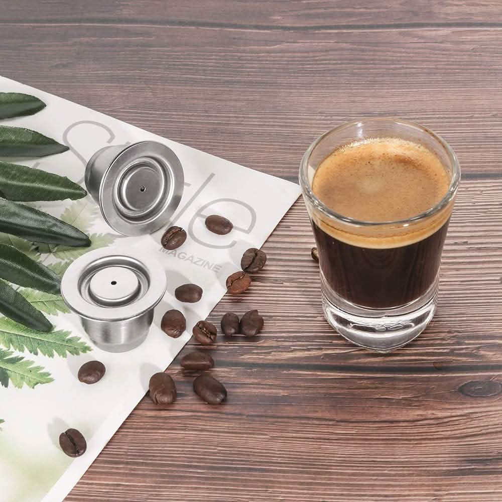 Capsules de café expresso rechargeables en acier inoxydable