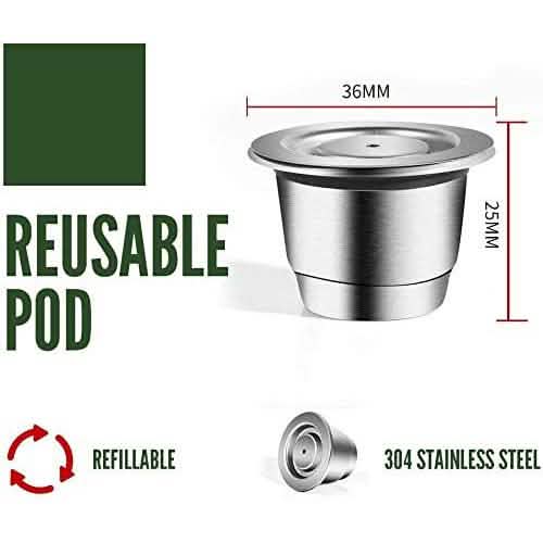 Capsules de café expresso rechargeables en acier inoxydable