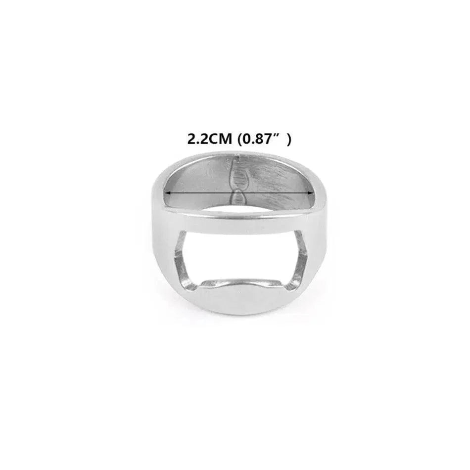 Ouvre-bouteille en acier inoxydable en forme d'anneau pour canettes et bouteilles, ouvre-bouchons, gadgets de cuisine, outils de bar utiles