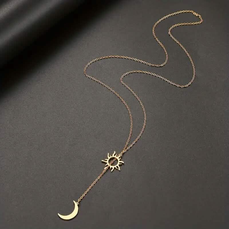 Collier Totem Soleil et Lune en Acier Inoxydable
