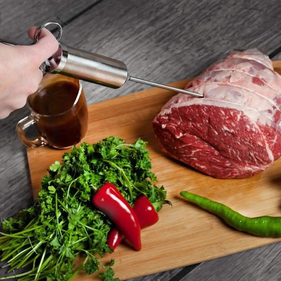 Injecteur d'assaisonnement pour dinde et viande en acier inoxydable