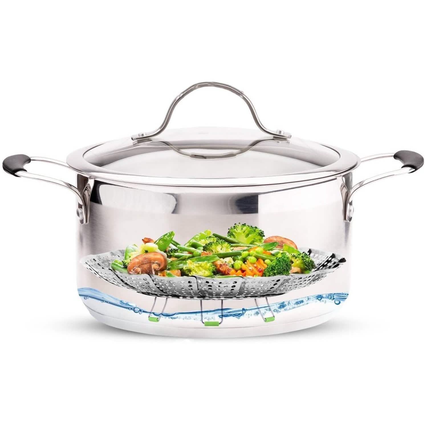 Panier vapeur en acier inoxydable pour légumes