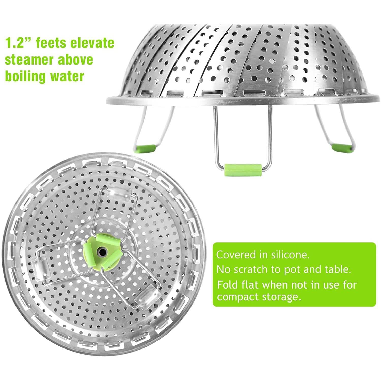 Panier vapeur en acier inoxydable pour légumes