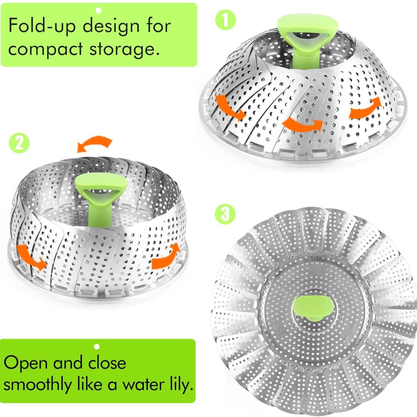 Panier vapeur en acier inoxydable pour légumes