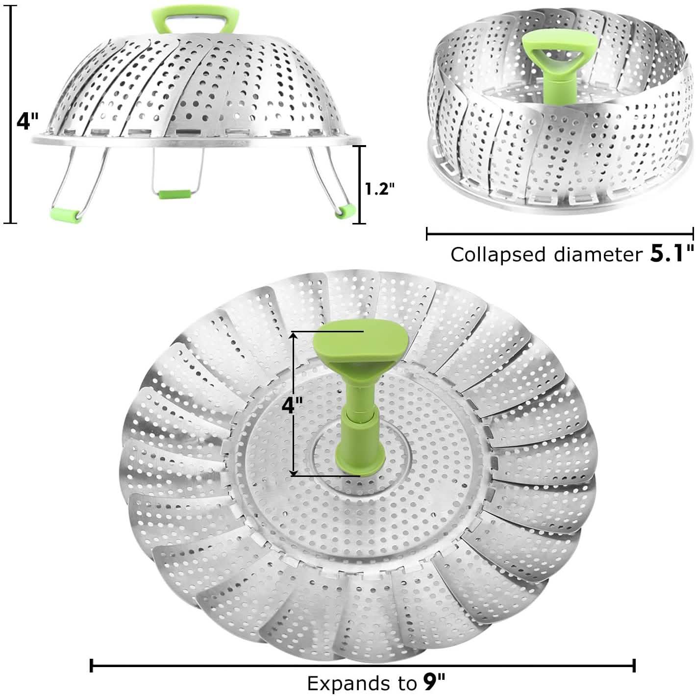 Panier vapeur en acier inoxydable pour légumes
