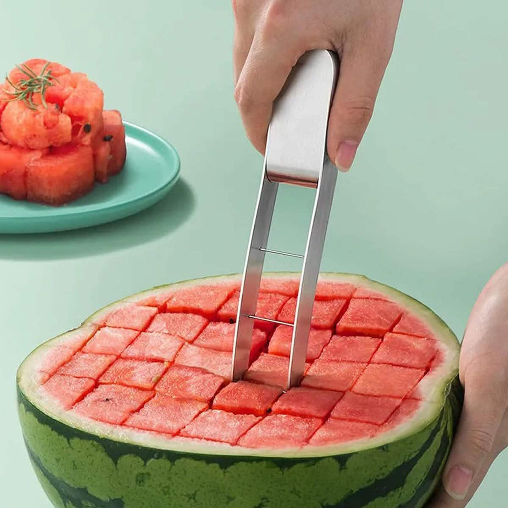 Coupe-pastèque en dés en acier inoxydable
