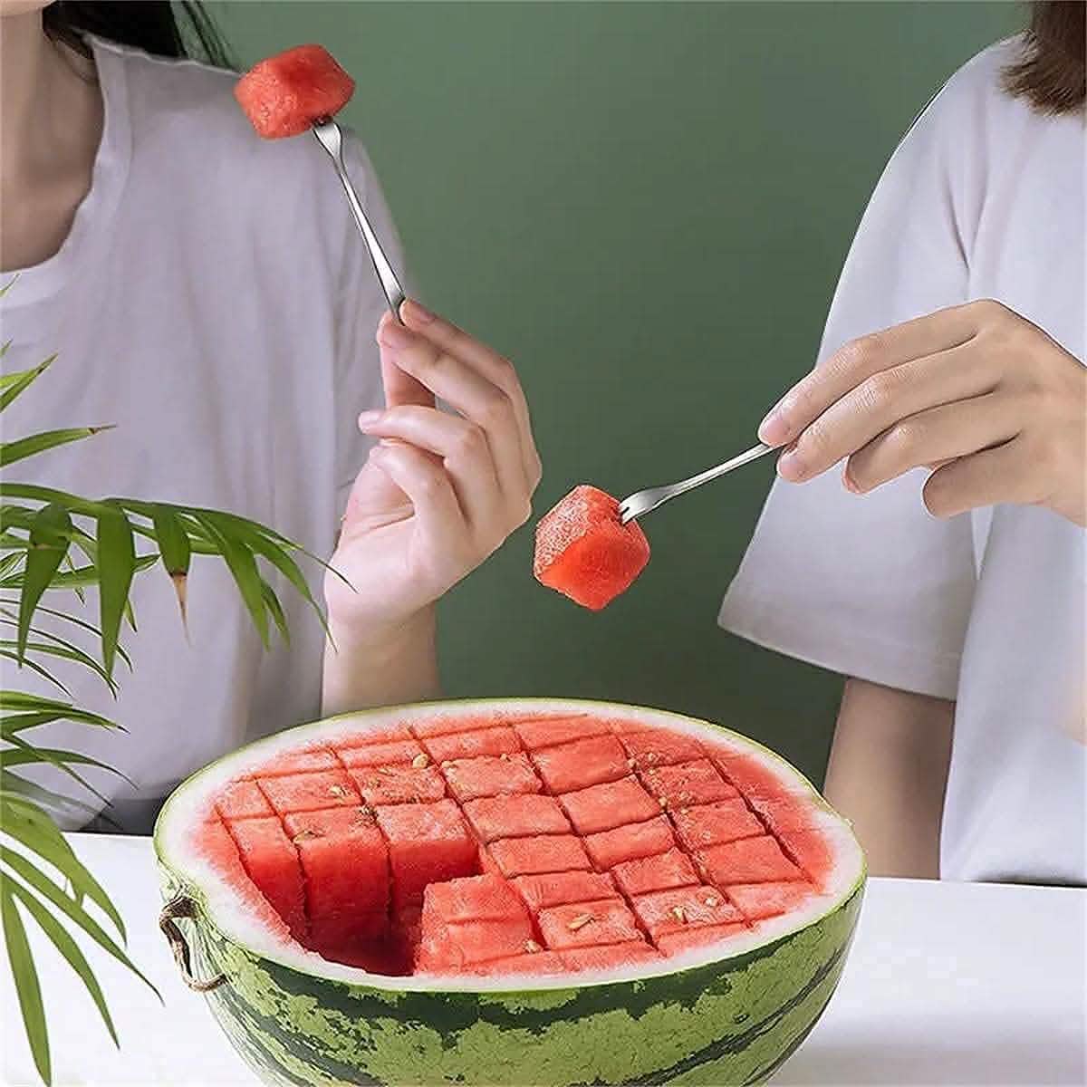 Coupe-pastèque en dés en acier inoxydable