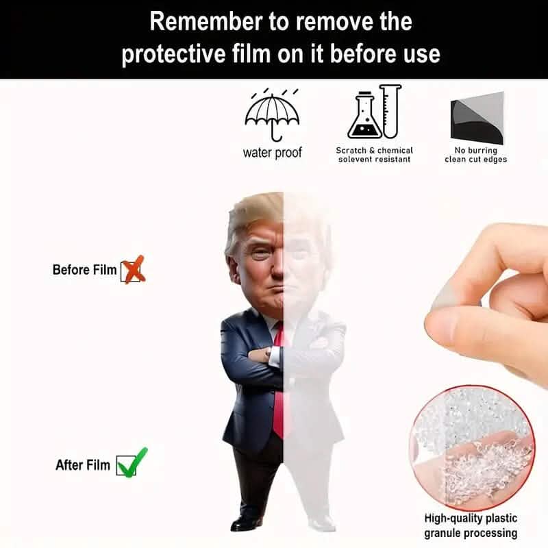 Ornement en acrylique représentant Trump, décoration à suspendre pour sapin de Noël