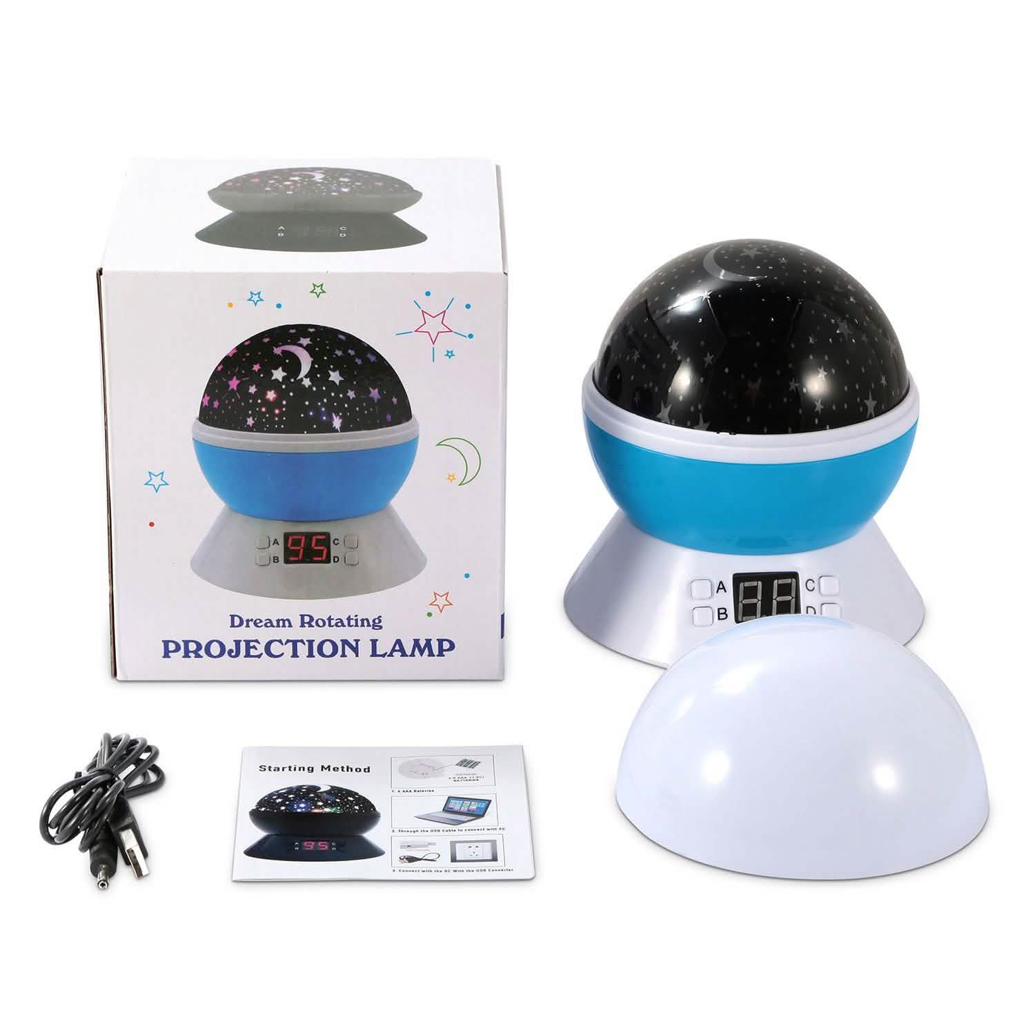 Projecteur LED Étoiles et Lune Veilleuse Enfant