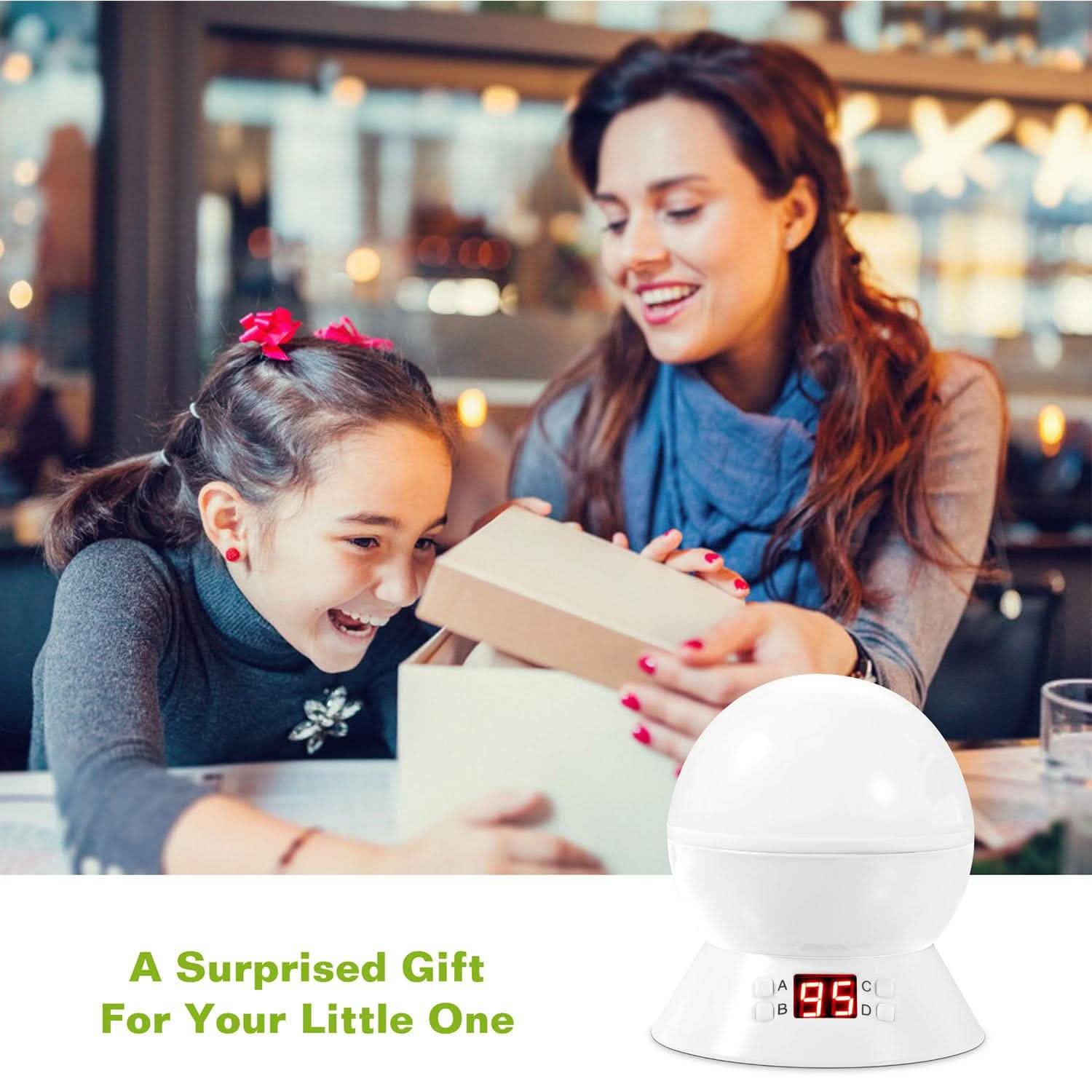 Projecteur LED Étoiles et Lune Veilleuse Enfant