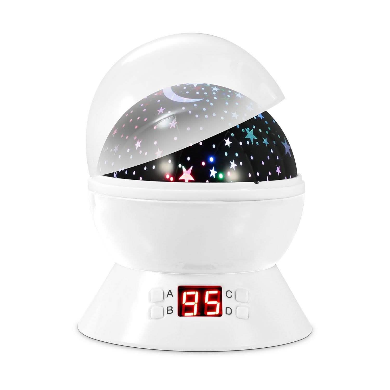Projecteur LED Étoiles et Lune Veilleuse Enfant