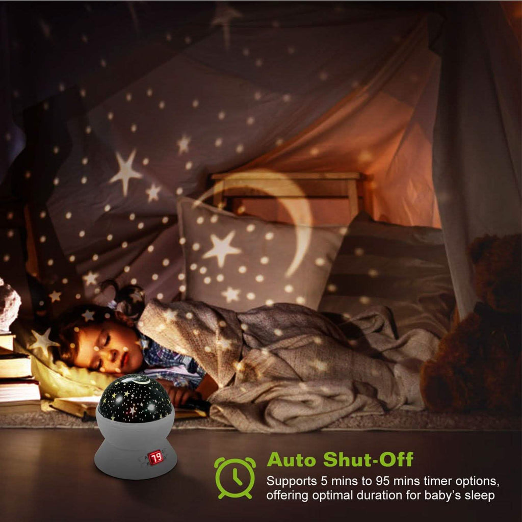 Projecteur LED Étoiles et Lune Veilleuse Enfant