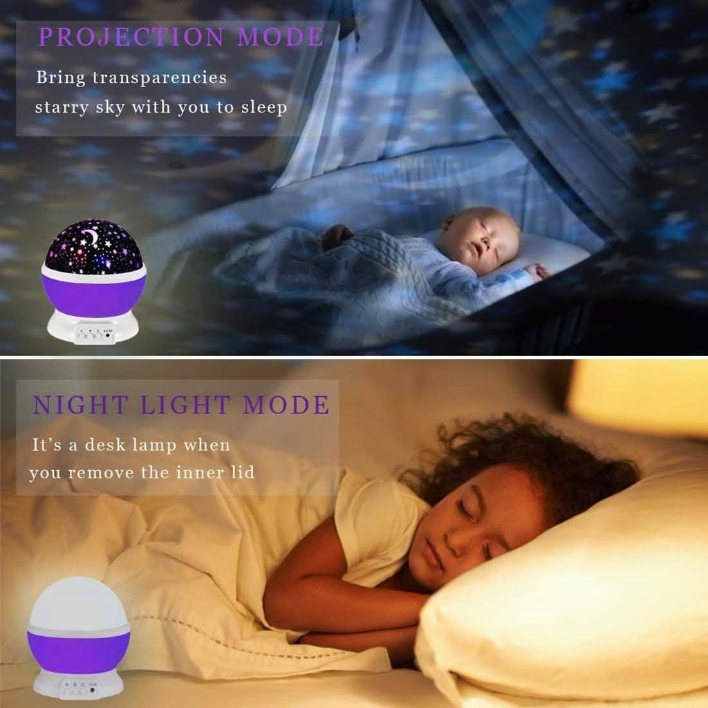 Projecteur veilleuse étoiles pour enfants