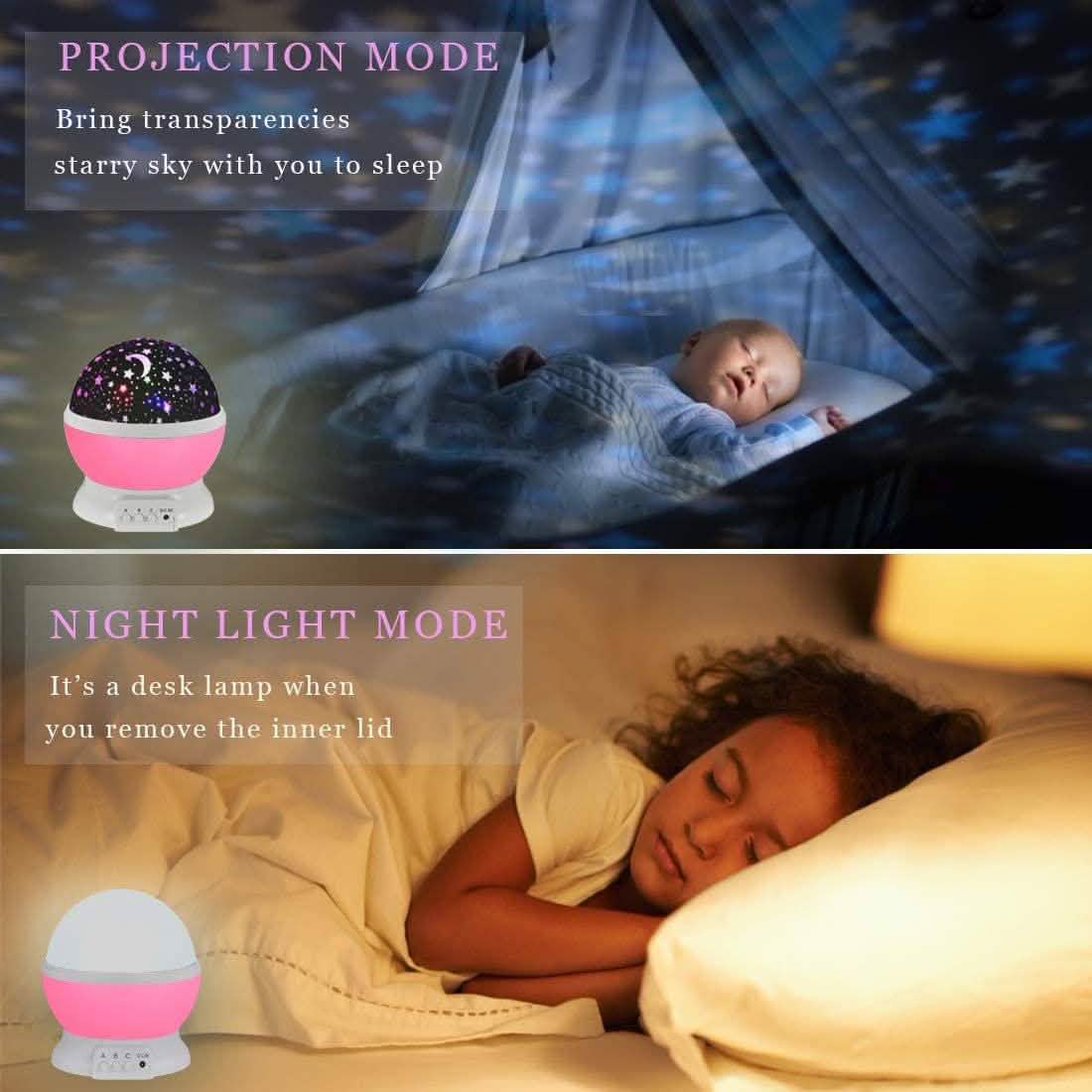 Projecteur veilleuse étoiles pour enfants
