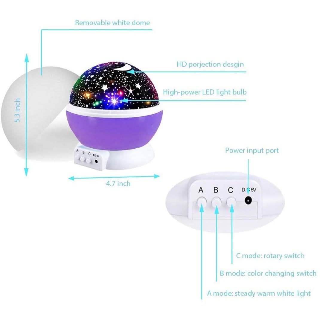Projecteur veilleuse étoiles pour enfants